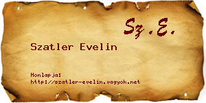Szatler Evelin névjegykártya