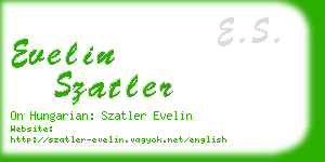 evelin szatler business card